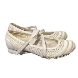 Skechers White Strappy Mary Janes Sneakers size 7